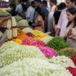ഓണക്കാലത്തെ പൂക്കച്ചവടത്തിൽ മുല്ലപ്പൂവും മറ്റ് പൂക്കളും