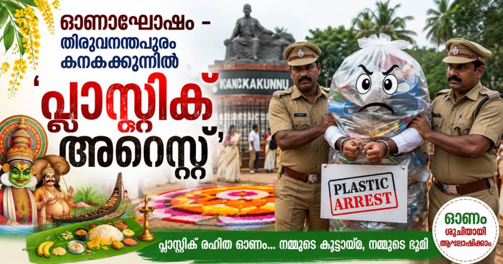 കനകക്കുന്നിൽ ‘പ്ലാസ്റ്റിക് അറസ്റ്റ്’