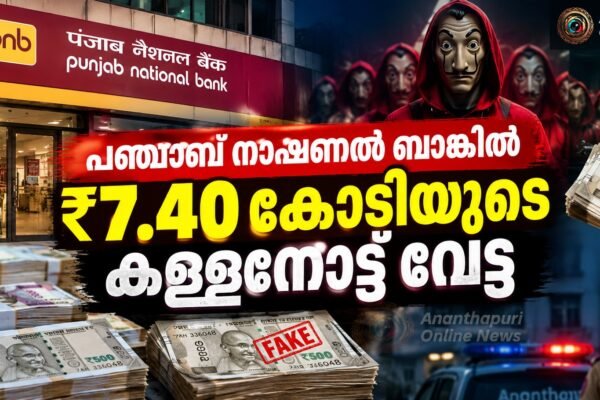 പഞ്ചാബ് നാഷണൽ ബാങ്കിൽ ‘മണി ഹെയ്സ്റ്റ്’ മോഡൽ കൊള്ള; ₹7.40 കോടിയുടെ യഥാർഥ നോട്ടുകൾ മാറ്റി കള്ളനോട്ടുകൾ വച്ചു
